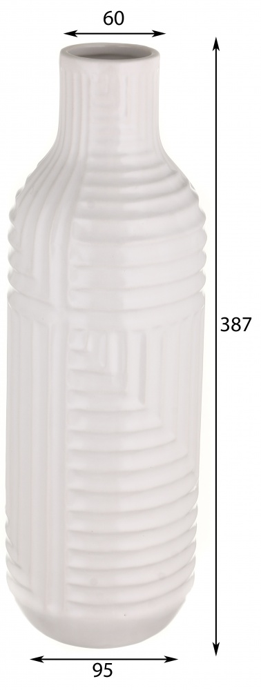 Ваза керамічна Pinsung Ceramics Rooricone 38 см біла матова PS32931