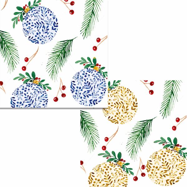 Салфетки столовые Silken Шары игрушки микс 33х33 см 18 шт.