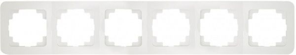 Рамка шестиместная Lillium Natural Makel горизонтальная белый