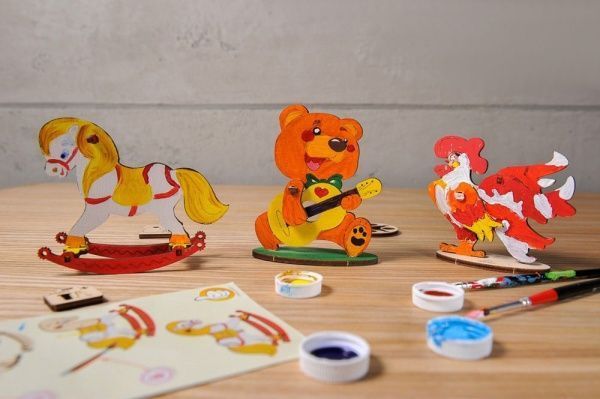 Раскраска UGEARS Медвежонок