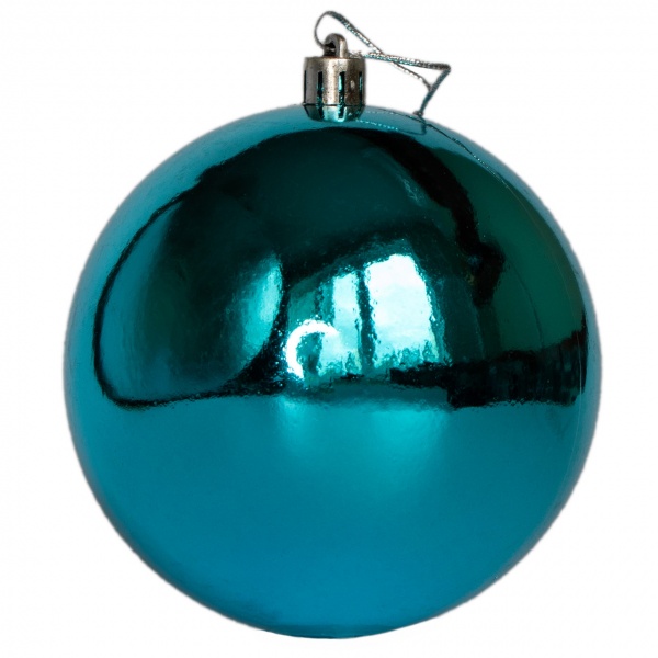 Куля новорічна Девілон 100 мм бірюзовий 250638