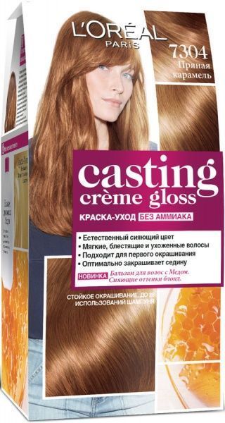 Крем-фарба для волосся L'Oreal Paris CASTING Creme Gloss 7304 пряная карамель 180 мл