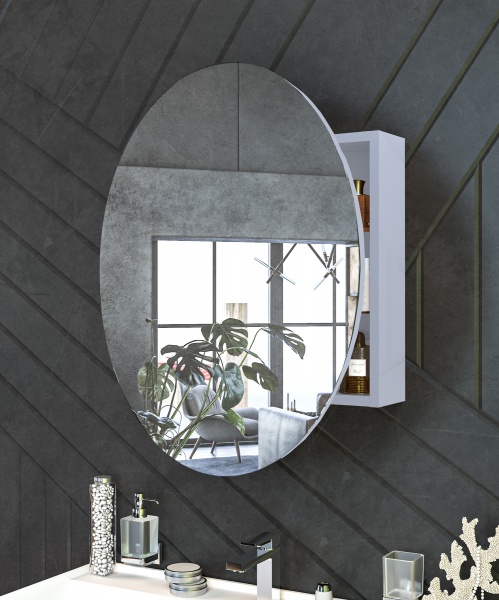 Зеркальный шкаф Aqua Rodos Барселона белая 60 