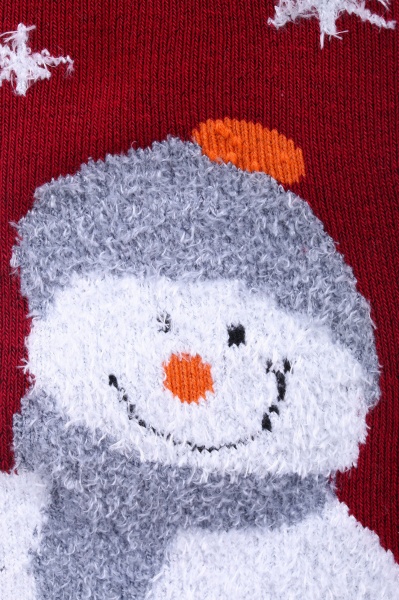 Носки женские Luna махровые Снеговик р. 23-25 красный 