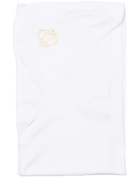 Полотенце-уголок Bambinelli для новорожденных молочный 