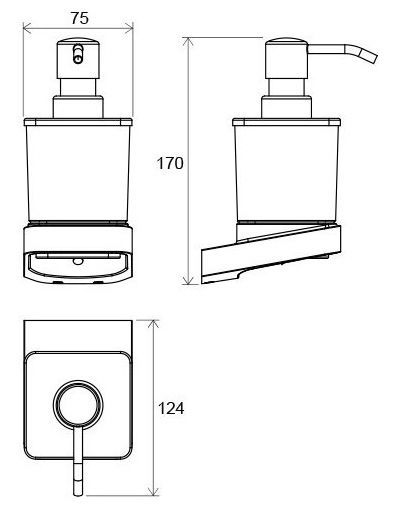 Дозатор для жидкого мыла Ravak настенный 10° TD 231 X07P323