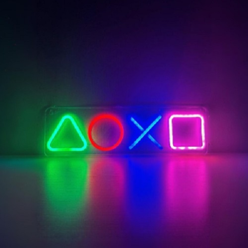 Неонова вивіска LED-NEON PLAYSTATION 420x125 мм різнокольоровий (RGB)