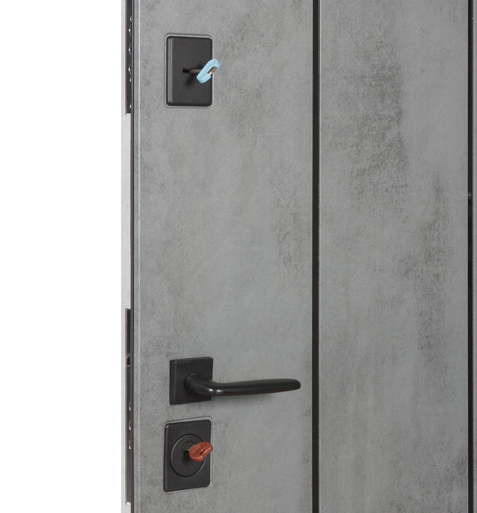 Дверь входная Булат В-434 (Квадро) модель 535 оксид темный / оксид 2040x840 мм левая