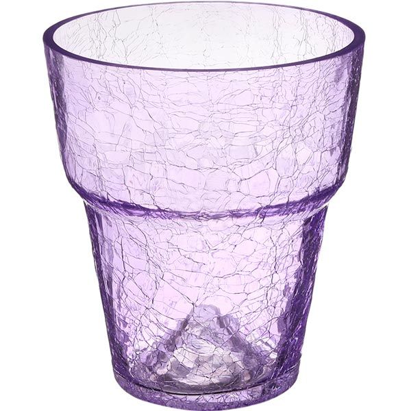 Кашпо стеклянное для орхидей круглый 2,9л фиолетовый/прозрачный (201703) 