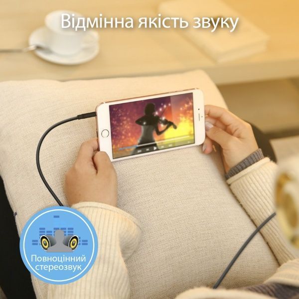 Кабель Promate LinkMate-A1 3.5 мм - 3.5 мм 1,5 м черный (linkmate-a1.black) 