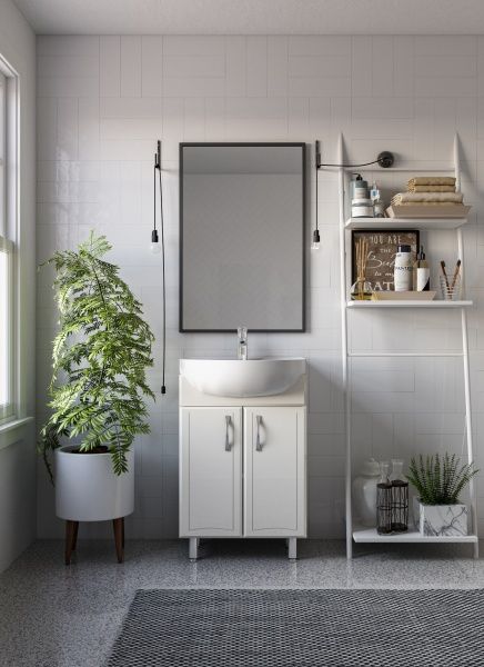 Тумба підлогова Прайм 50 МДФ беж глянець під умивальник Проксі-Colombo 50