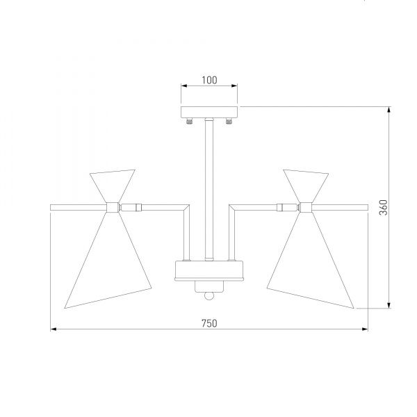 Люстра потолочная Strotskis Apart 70114/5 5x60 Вт E14 бело-золотистый 