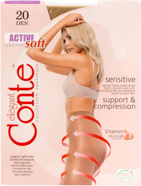 Колготки Conte Elegant ACTIVE SOFT 20 den Natural 3 бежевый