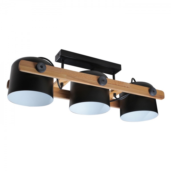 Светильник потолочный Светкомплект Loft CRL 160 3x40 Вт E27 черный/дерево 