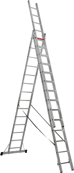 Драбина 3-секційна універсальна Virastar Triomax Pro 3x14 (TS220) 