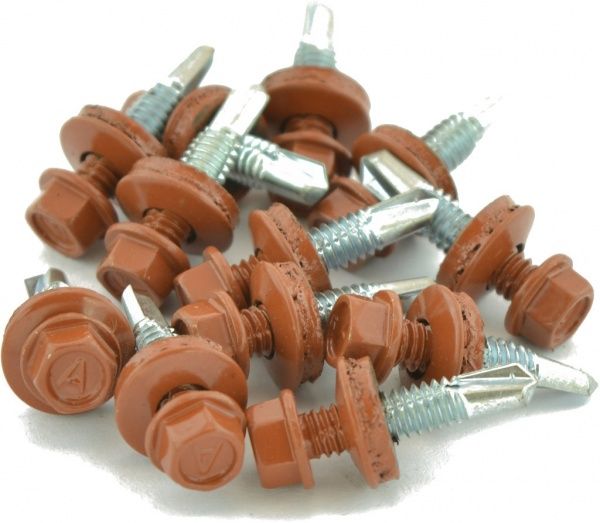 Саморез кровельный по металлу 4,8x19 мм 250 шт кирпичный RAL 8004 RAL 8004Mkb Expert Fix