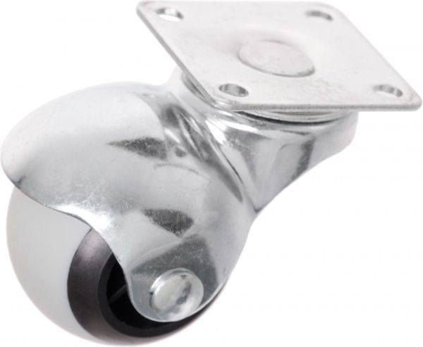 Ролик мебельный с металлической площадкой d40 мм