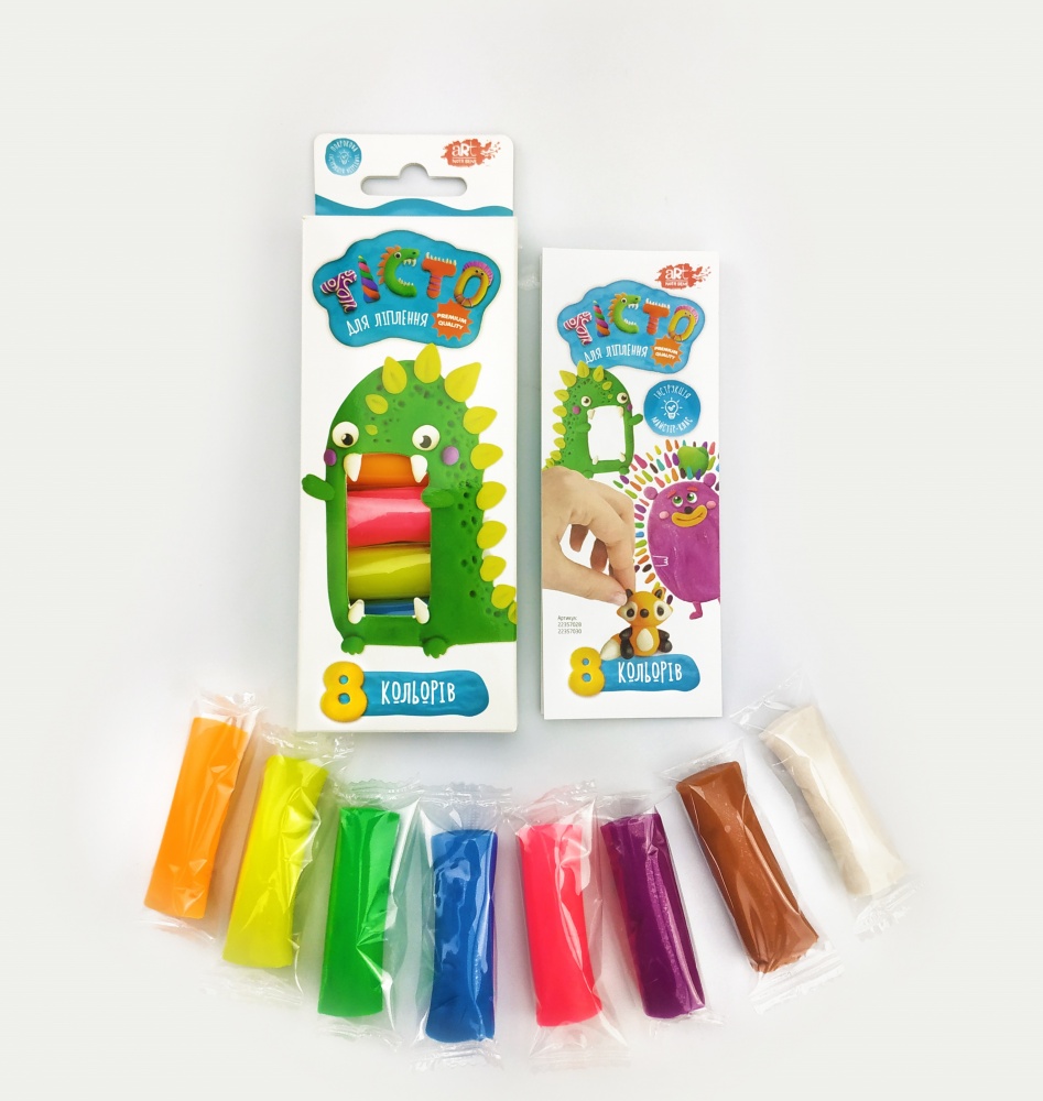 Тесто для лепки ART Nota Bene 8 цветов Динозавр