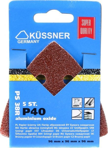 Наждачная бумага дельташлифовальная на липучке Hardy 1034-381104 5 шт.