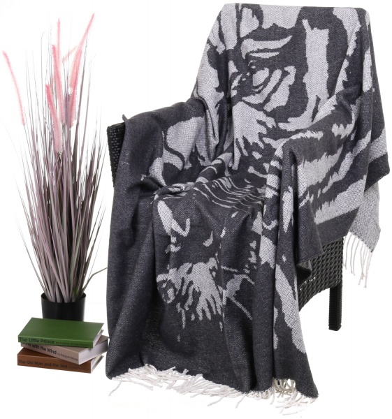 Плед Валенсия Тигр 140x200 см сірий Vladi 