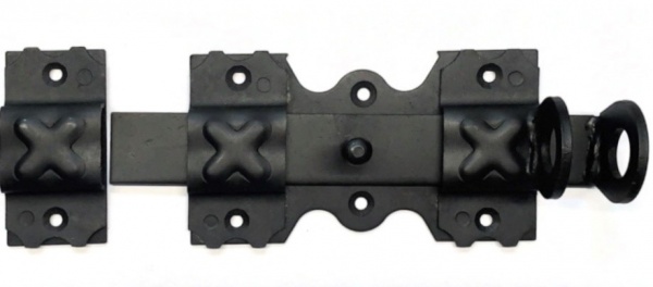 Засов гаражный СУ1 145x80 мм Aspect 90016434 черный