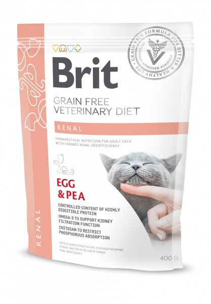 Корм сухий для дорослих котів Brit VetDiets з хронічною нирковою недостатністю 400 г