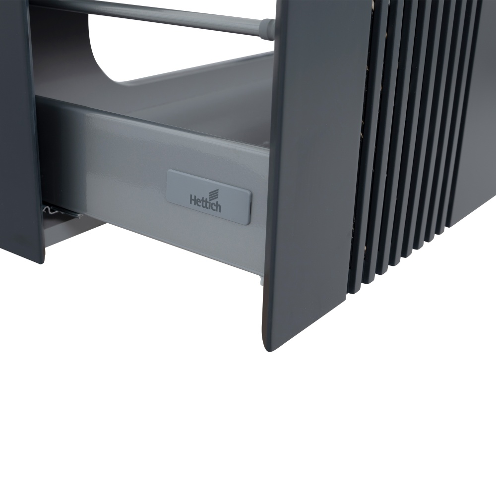 Тумба під умивальник Aqua Rodos MANHATTAN антрацит мат зі стільницею Namibia Black 120 см