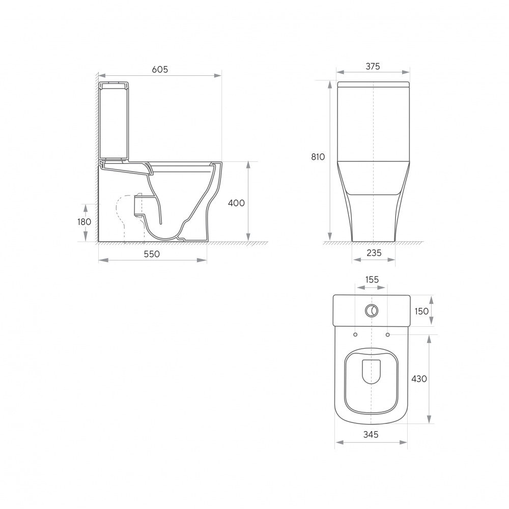 Унітаз-компакт Koller Pool TERA з сидінням Soft-close (змив Rimless)
