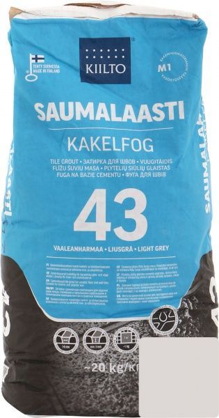 Фуга Kiilto Kesto 43 20 кг світло-сірий