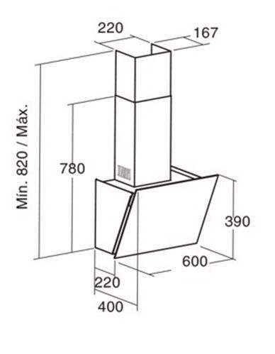 Вытяжка Cata DIO 600 GBK