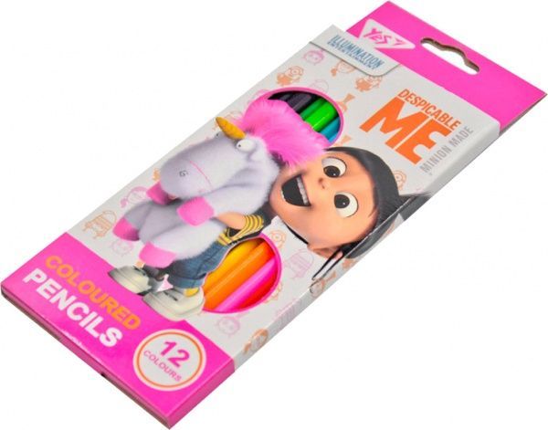 Олівці кольорові Minions Fluffy 12 кольорів YES
