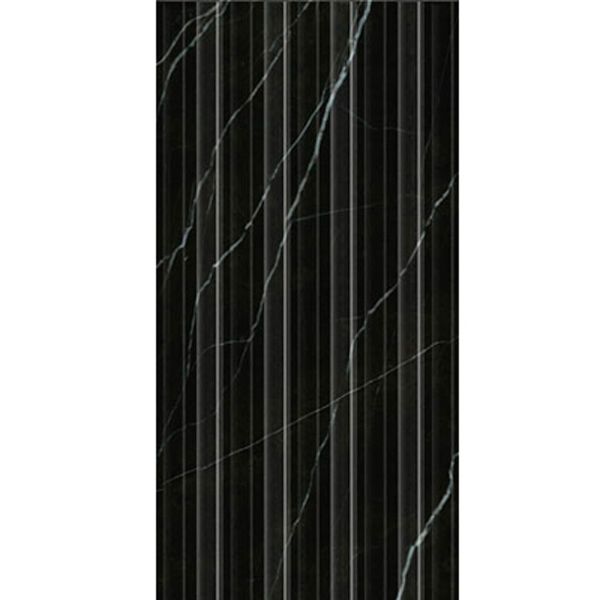 Плитка Golden Tile Absolute Modern рельєфний чорний 300x600 мм