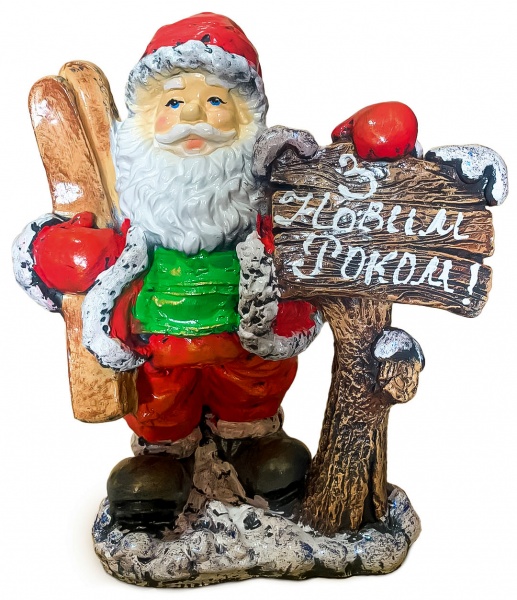 Декоративна фігура Санта-Клаус з лижами 41 см 