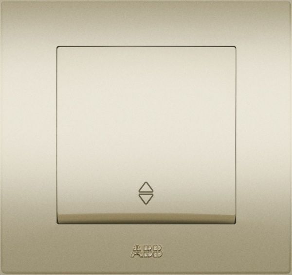 Вимикач прохідний одноклавішний ABB Cosmo без підсвітки 10 А титан 619-011400-209