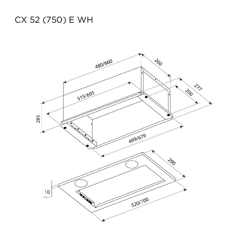 Вытяжка Pyramida CX 52 (750) E BL