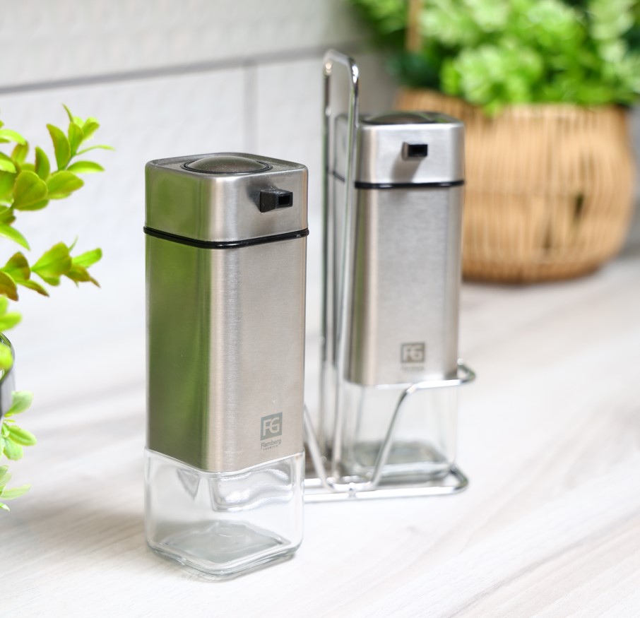 Набор для масла и уксуса Flamberg Premium на подставке Sprinkle 220 мл