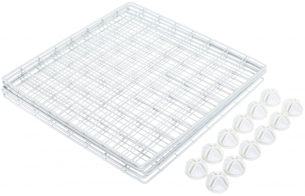 Стелаж дротяний куб metal сubes storage 2 полиці 750х395х370 мм білий