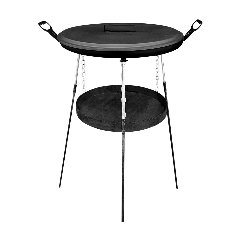 Сковорода Metalzavod ø500 мм 50 см из диска с подвесом для огня и крышкой