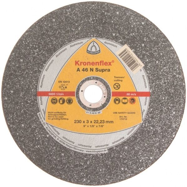Круг отрезной по цветному металлу Klingspor А46 N Supra  230x3,0x22,2 мм 8805