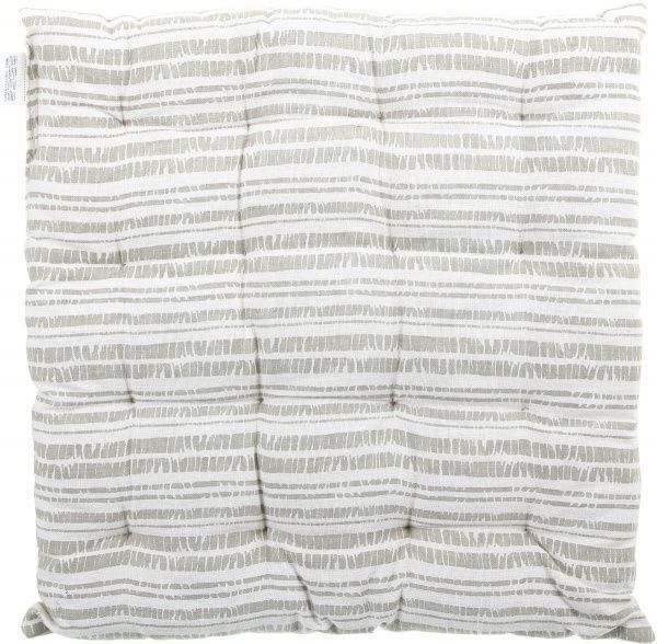 Подушка декоративная серая в полоску 40x40 см