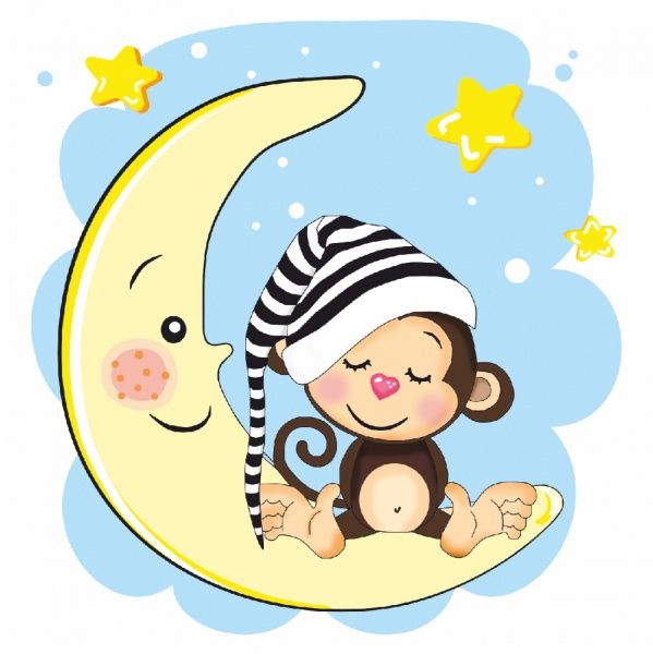 Холст на картоне с контуром Приятных снов 20х20 см Rosa Start 