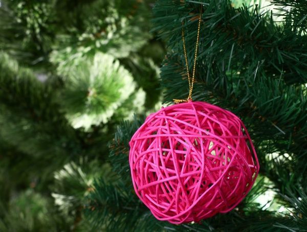 Новорічна декорація Куля малинова T625-101