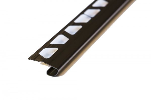 Профіль напівкруглий нержавіюча сталь 10 мм 2,7 м чорний глянець