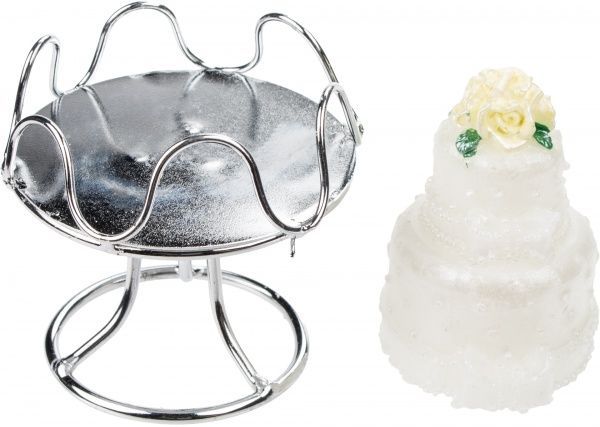 Свеча Свадебный торт на подставке 6 х 6 см