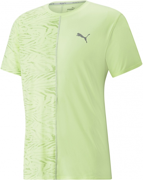 Футболка Puma RUN Graphic SS Tee M 52140237 р.S жовтий