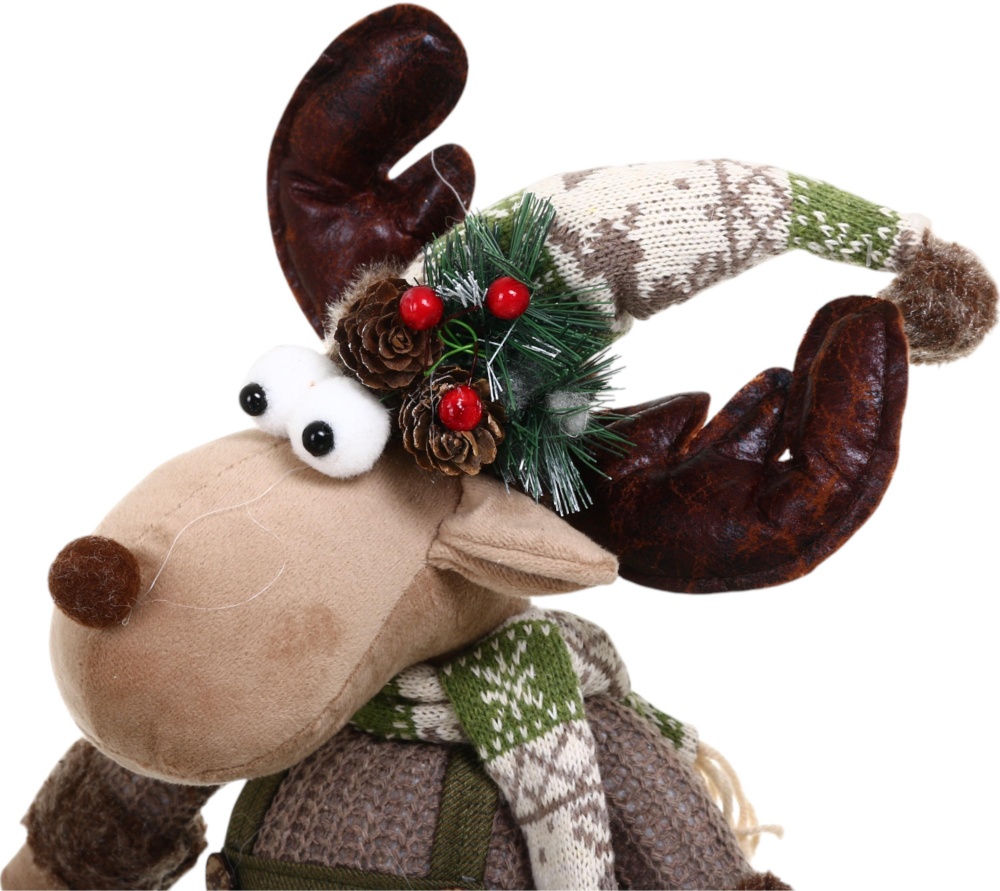 Декорація новорічна Лось що стоїть в асортименті AG24082AB 47 см