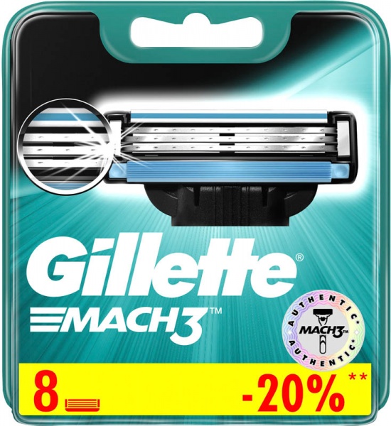 Сменный картридж Gillette Mach 3 8 шт.
