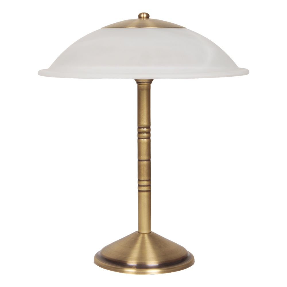 Настольная лампа офисная Фабрика Світла 2x40 Вт G9 античная латунь ННБ 140-2х40-024