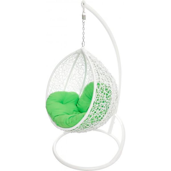 Кресло-кокон Бемби белый с подушкой