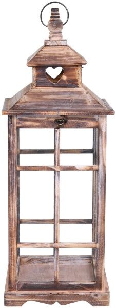 Подсвечник-фонарь Сидней деревянный 23,5x23,5x64 см